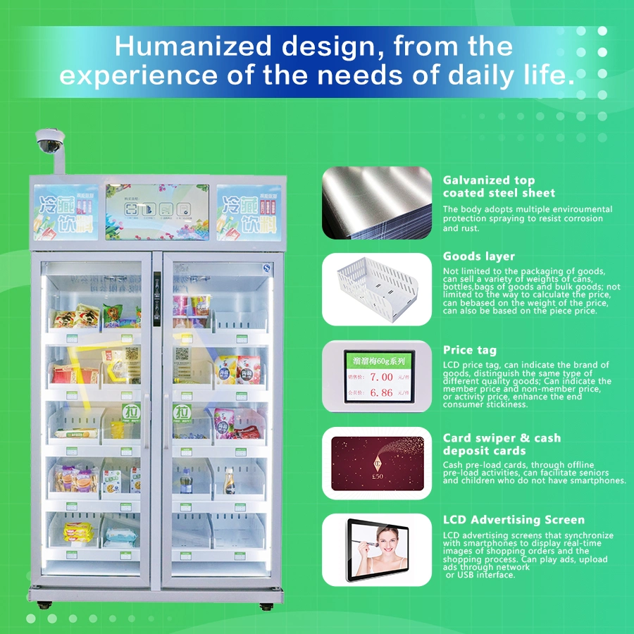 Yl OEM/ODM Fresh Food Industry Vending Machines for Sale for Food Fruit Salad Egg Vegetable Vending Machine