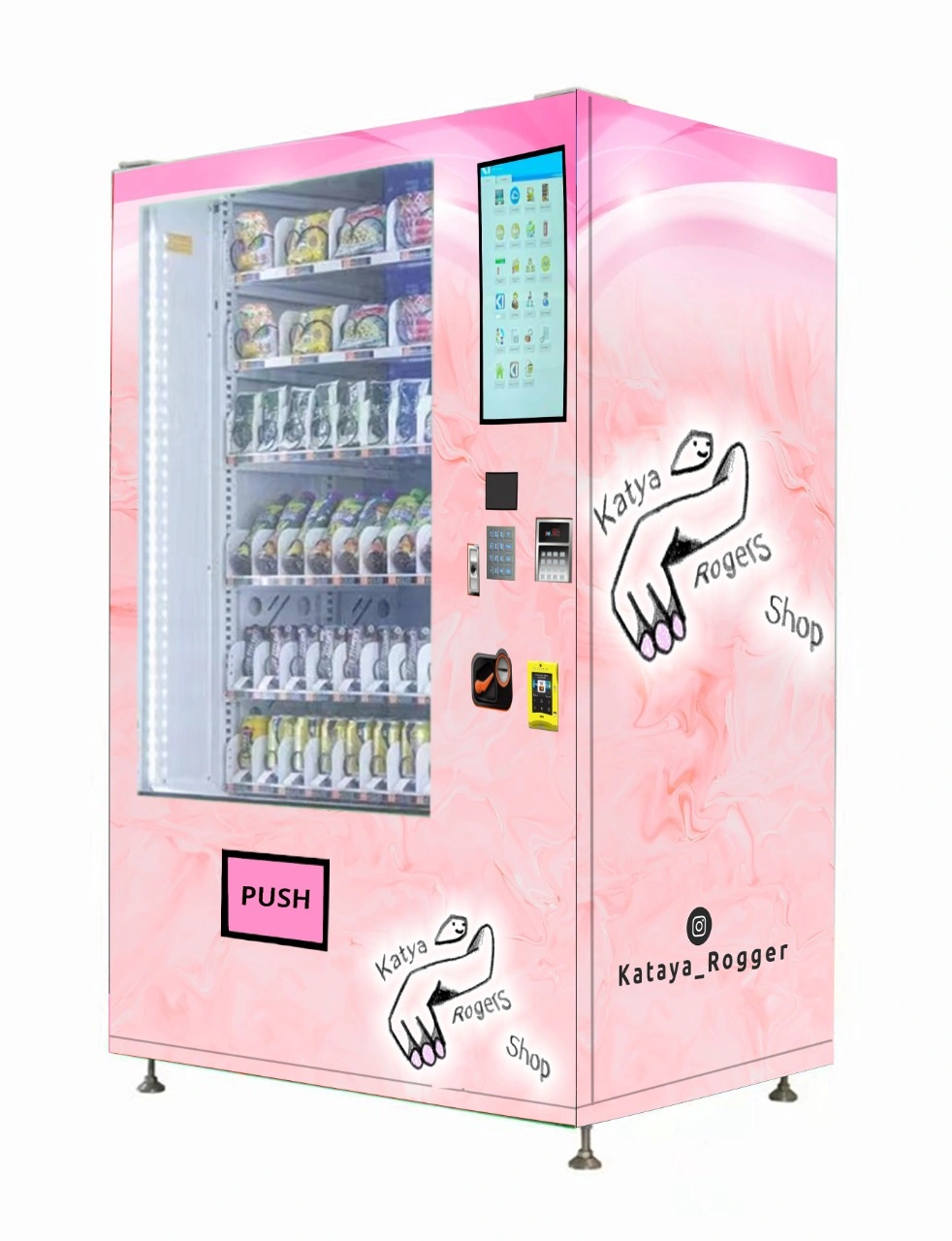 Customised Hair Eyelash Make up Vending Machine with Touch Screen