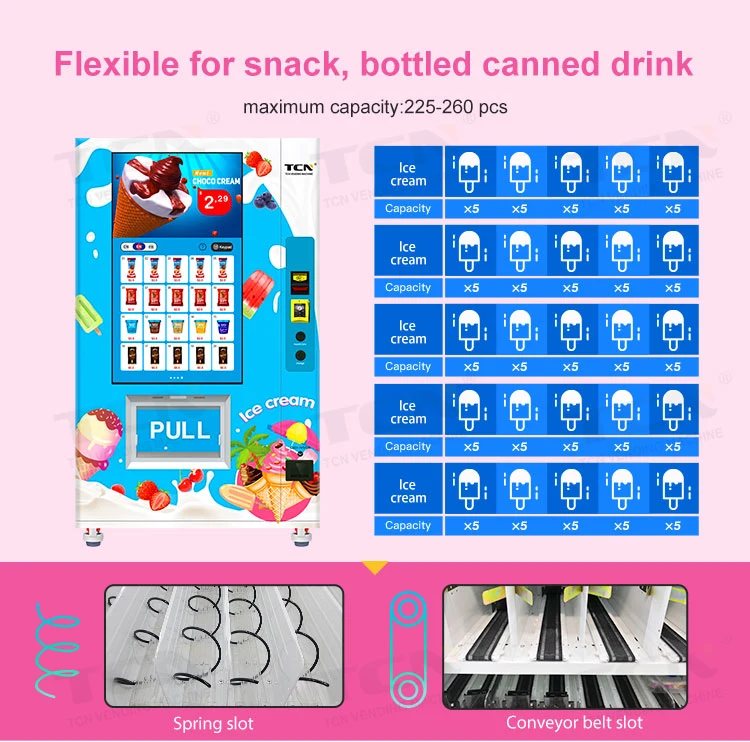 Tcn-Fel-9g (V49) Cone Ice Cream Vending Machine Frozen Food Vending Machine