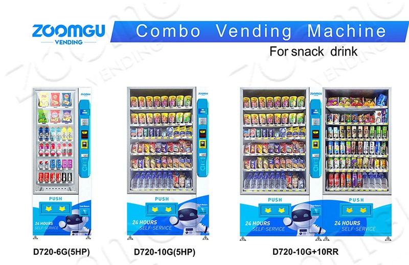 Zoomgu Snack Beverage Cold Drink Beer Milk Automatic Combo Vending Machine with CE and ISO9001 Certificate