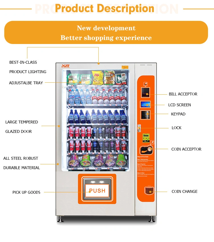 Great Elevator Cooling System Snack Drink Combo Vending Machine School Supermarket