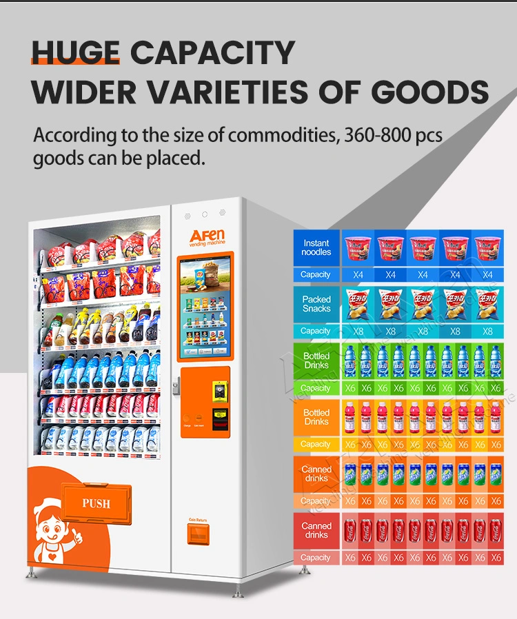 Afen Maquinas De Vending Fresh Food Elevator Vending Machine for Shopping Mall